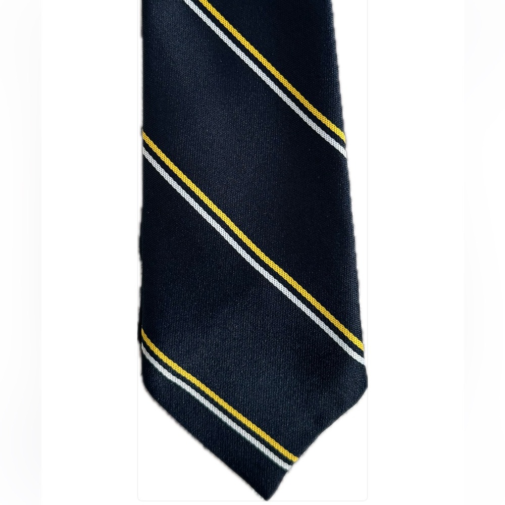 School Cravats Navy Diagonal Striped Tie